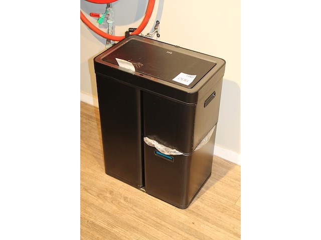 Prullenbak eko met 3 compartimenten. hoogte 66 cm. - afbeelding 2 van  4