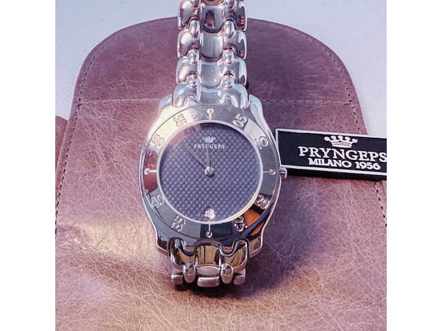 Pryngeps herenhorloge met embossed wijzerplaat - afbeelding 1 van  6