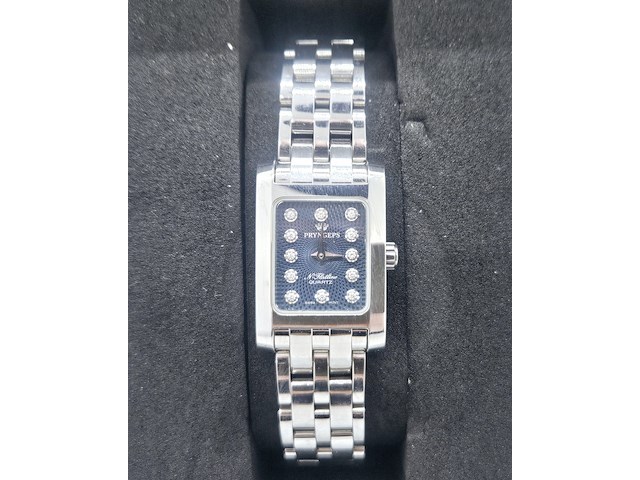 Pryngeps n flatline dameshorloge met diamanten - afbeelding 1 van  10