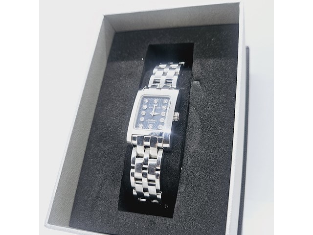 Pryngeps n flatline dameshorloge met diamanten - afbeelding 7 van  10