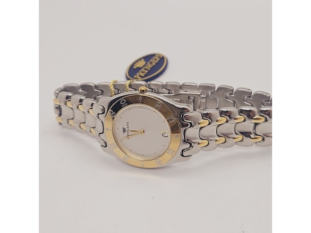 Pryngeps two-tone herenhorloge met golvende wijzerplaat - afbeelding 5 van  9