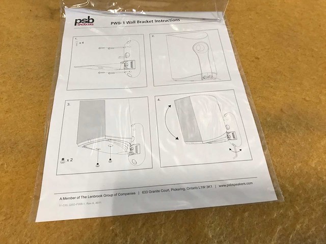 Psb pwb-1 speakersteuenen (2x) - afbeelding 5 van  6