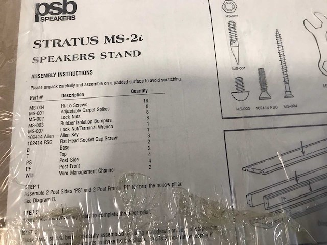 Psb stratus ms -2i speakersteunen - afbeelding 4 van  5