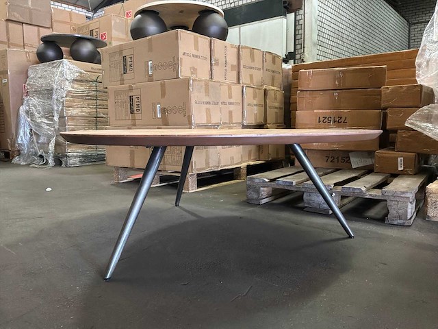 Ptmd fieron natuurlijke houten salontafel - afbeelding 4 van  10