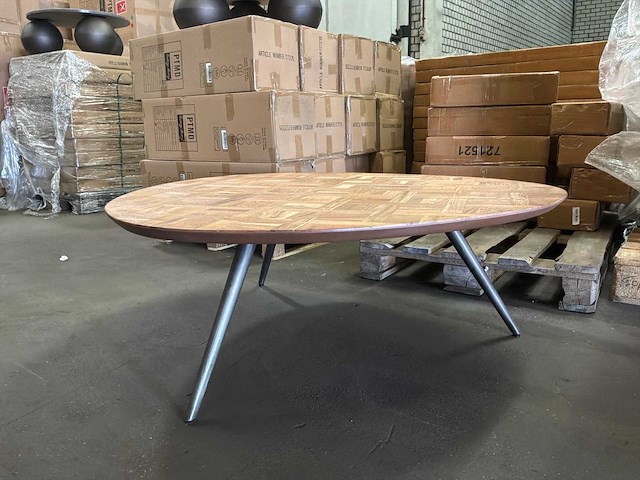Ptmd fieron natuurlijke houten salontafel - afbeelding 1 van  10