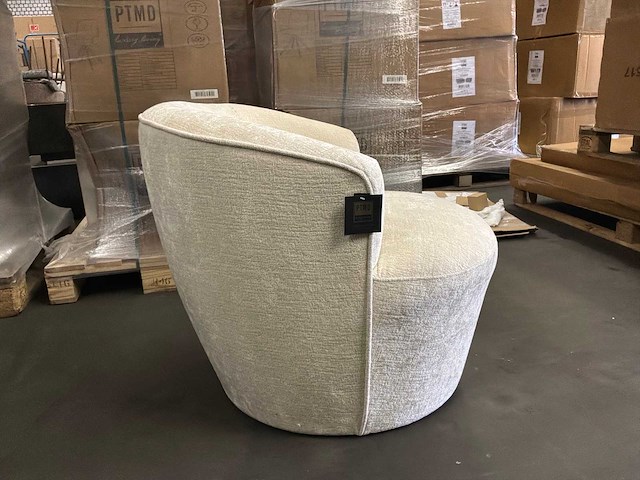 Ptmd grasa white fiore stoffen fauteuil - afbeelding 11 van  11