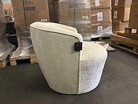 Ptmd grasa white fiore stoffen fauteuil - afbeelding 11 van  11