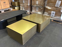 Ptmd irvy gold ijzeren salontafel set van 2 - afbeelding 9 van  11