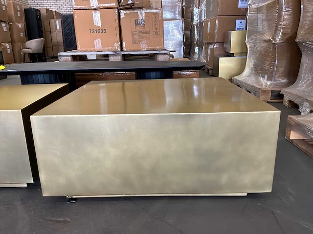 Ptmd irvy gold ijzeren salontafel set van 2 - afbeelding 5 van  11