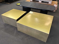 Ptmd irvy gold ijzeren salontafel set van 2 - afbeelding 5 van  11