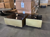 Ptmd irvy gold ijzeren salontafel set van 2 - afbeelding 4 van  8