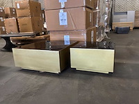 Ptmd irvy gold ijzeren salontafel set van 2 - afbeelding 1 van  8