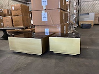 Ptmd irvy gold ijzeren salontafel set van 2 - afbeelding 5 van  8