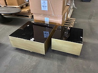 Ptmd irvy gold ijzeren salontafel set van 2 - afbeelding 5 van  8