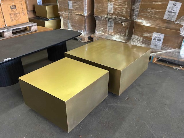 Ptmd irvy gold ijzeren salontafel set van 2 - afbeelding 11 van  11
