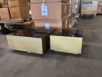 Ptmd irvy gold ijzeren salontafel set van 2 - afbeelding 2 van  6