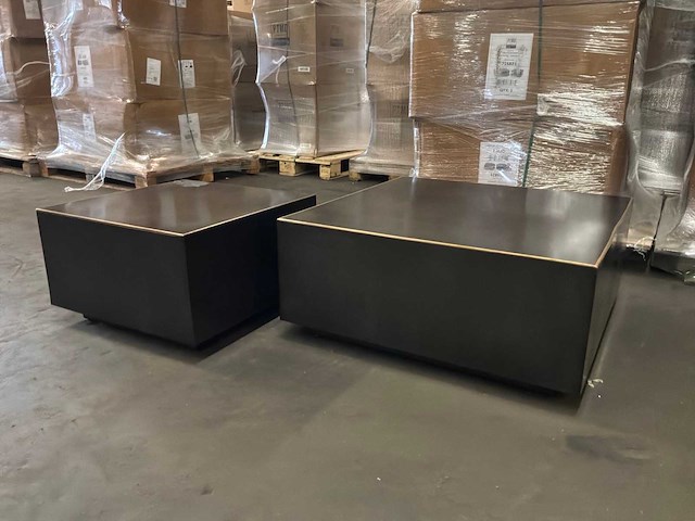 Ptmd irvy nickle ijzeren salontafel set van 2 - afbeelding 5 van  8