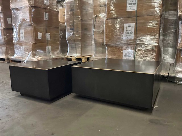 Ptmd irvy nickle ijzeren salontafel set van 2 - afbeelding 4 van  8