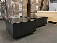 Ptmd irvy nickle ijzeren salontafel set van 2
