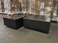 Ptmd irvy nickle ijzeren salontafel set van 2 - afbeelding 5 van  8