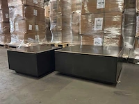 Ptmd irvy nickle ijzeren salontafel set van 2 - afbeelding 4 van  8