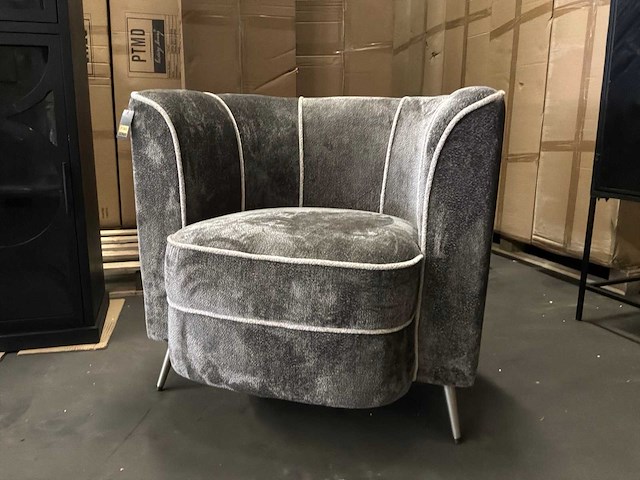Ptmd john mocca fauteuil aphrodite met 7 strepen - afbeelding 1 van  12