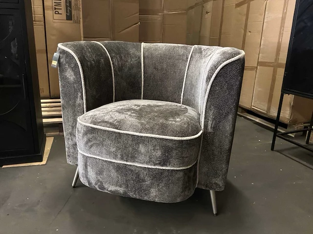 Ptmd john mocca fauteuil aphrodite met 7 strepen - afbeelding 2 van  3