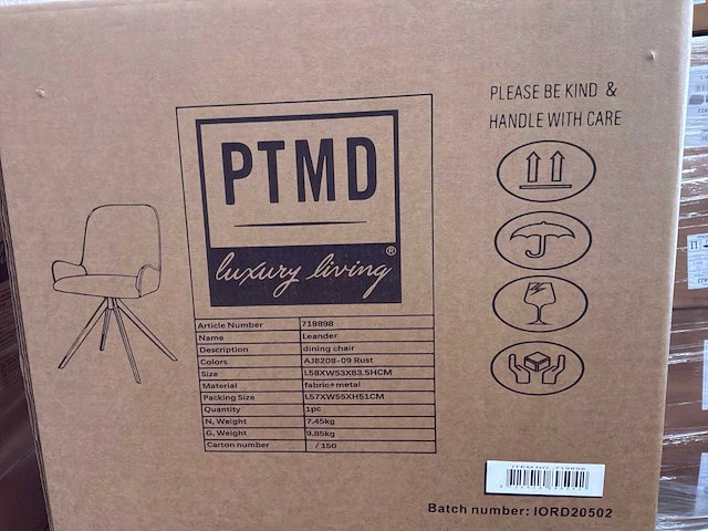 Ptmd leander roest draaibare eetkamerstoel (4x) - afbeelding 14 van  14