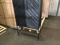 Ptmd rens black houten kast met metalen frame, 2 deuren - afbeelding 10 van  12