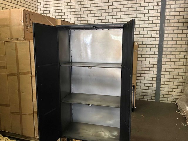 Ptmd rens black houten kast met metalen frame, 2 deuren - afbeelding 11 van  12