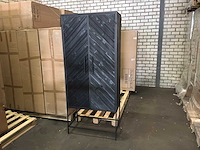 Ptmd rens black houten kast met metalen frame, 2 deuren - afbeelding 6 van  12