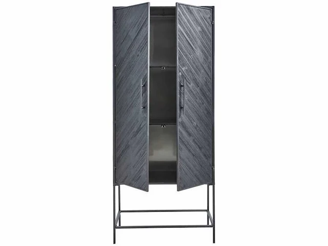 Ptmd rens black houten kast met metalen frame, 2 deuren - afbeelding 6 van  13