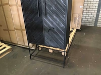 Ptmd rens black houten kast met metalen frame, 2 deuren - afbeelding 11 van  13