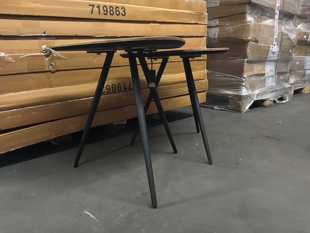 Ptmd rupert naturel salontafel van gerecycled teakhout set van 2 - afbeelding 2 van  9
