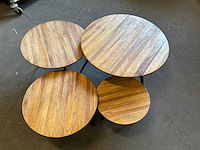Ptmd thyrsa natural salontafel recycled teak wood set van 4 - afbeelding 10 van  12