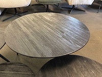 Ptmd thyrsa zwart salontafel recycled teak wood set van 4 - afbeelding 9 van  10