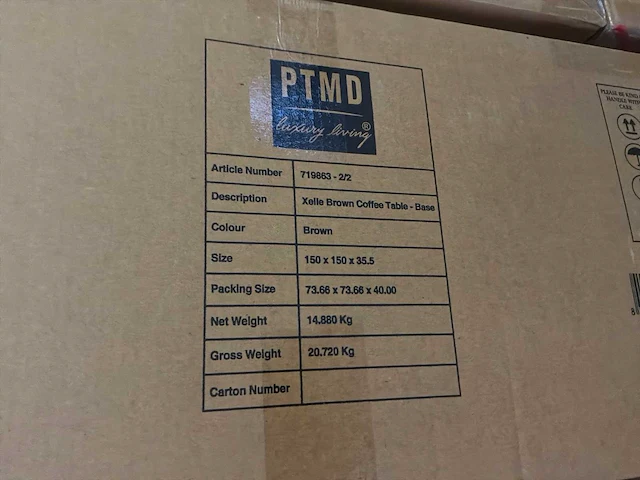 Ptmd xelle salontafel bruin 150cm - afbeelding 10 van  10