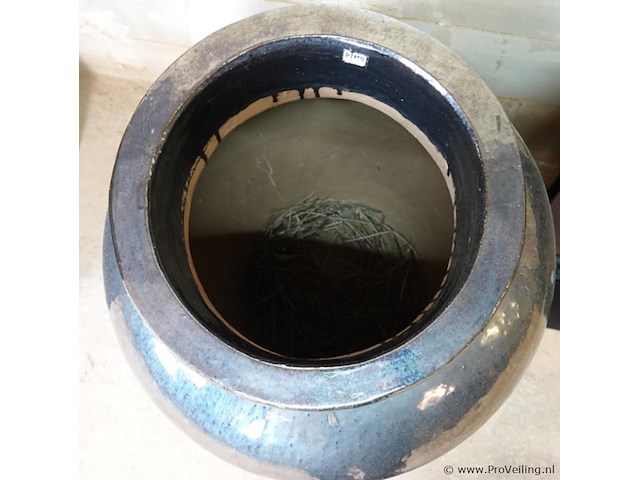 Ptmd zeer grote geglazuurd terracotta pot - afbeelding 4 van  5