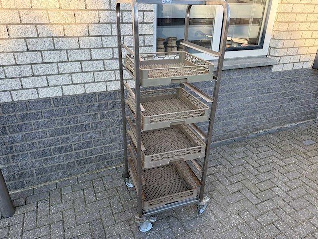 Pujadas - korven regaalwagen - rvs werktafel - afbeelding 1 van  3