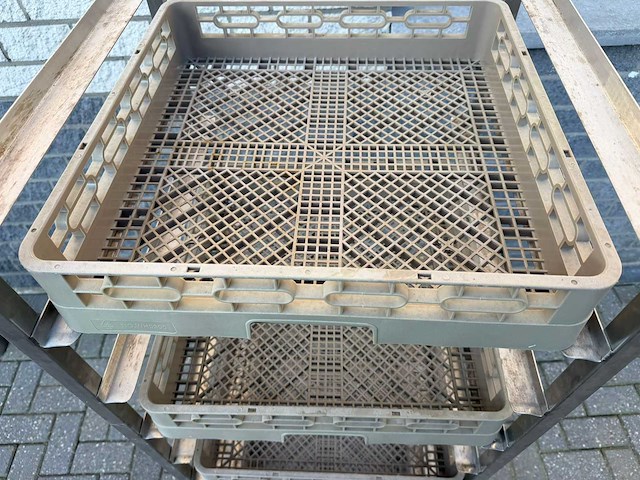 Pujadas - korven regaalwagen - rvs werktafel - afbeelding 1 van  1