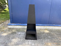 Pular - tuinhaard zwart 44x37x125cm - afbeelding 2 van  3