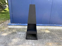 Pular - tuinhaard zwart 44x37x125cm - afbeelding 2 van  3