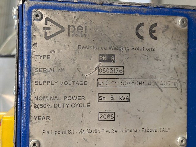 Puntlasopstelling pei, pn 8, bouwjaar 2008 - afbeelding 6 van  8