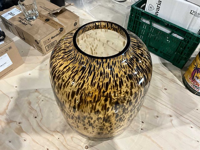 Pure craftmanship - gedecoreerde vaas ø 30 cm - afbeelding 1 van  2