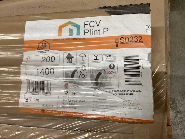 Purmo plint p fcv33 200x1400mm plintradiator - afbeelding 4 van  4