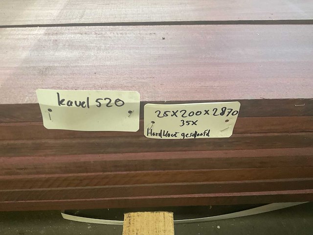 Purperhart geschaafd 25x200x2870 mm (35x) - afbeelding 4 van  4