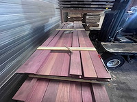 Purple heart planken geschaafd 3350x120x21mm (13x) - afbeelding 1 van  3