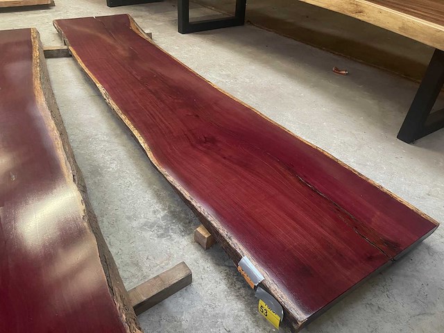 Purple heart tafel 4000x850x65mm - afbeelding 1 van  2