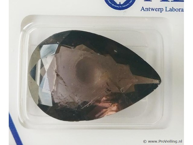 Purple tourmaline 15.70ct algt certified - afbeelding 1 van  4