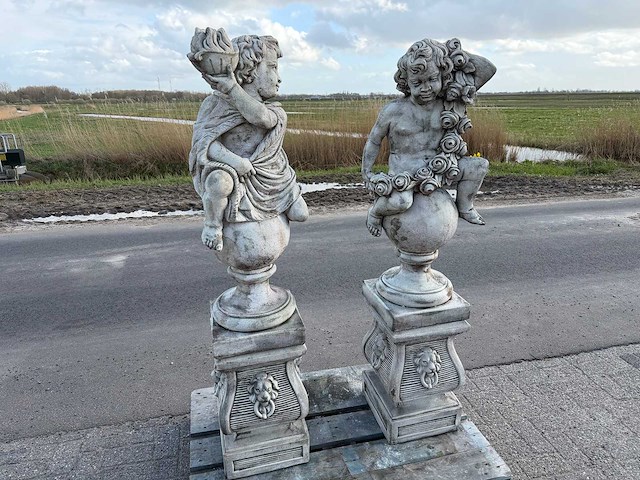 Putti op sokkel(2x) - afbeelding 3 van  6